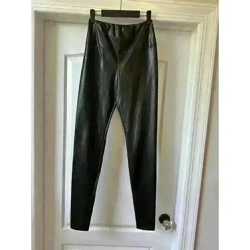 Wilfred Free High Waisted Vegan Leather Leggings Black Size M Women’s